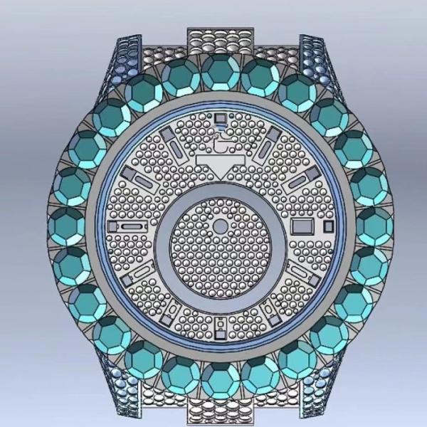 Excellent Polish VVS  Moissanite Diamond Watch Hip Hop Iced Out Watches With GRA