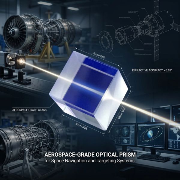 Aluminized Outer Reflection Bk7  Optical Glass 90 Degree Rectangular Prism Right Angle Prism