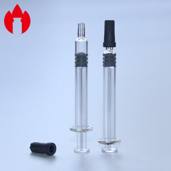 1ml Slight Glass Prefilled Syringes Transparent Color For Cosmetics