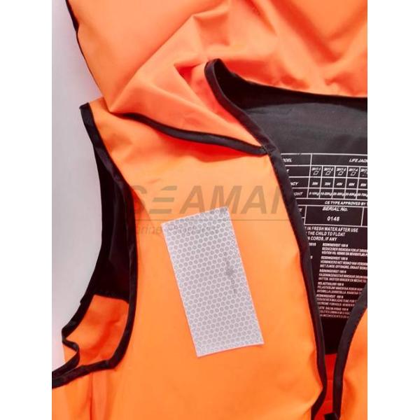 Оранжевый спасательный жилет флотирования шлюпки спасательного жилета 100Н водных видов спорта нейлона цвета