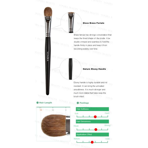 Cepillo poner crema de Luminizing del artista con el pelo puro elegante de lujo del Sable