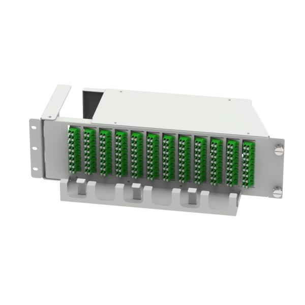 19 дюймовое оптоволоконное оборудование LC APC тип 96 ядер Swing Optical Patchpanel с 5 временем
