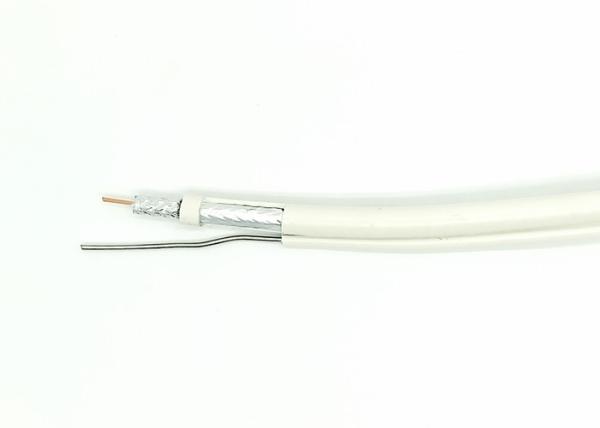 RG6-M 75 Ohm Self Supporting Cable , CATV Coaxial Cable 75 Ohm With Galvanized Steel Messenger