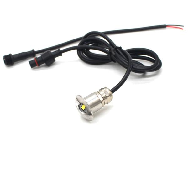 luzes conduzidas brancas mornas de aço inoxidável do acento de 12V 1W para o iate do barco do carro rv