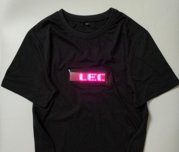 wholesale  high quality custom led light t shirt  Programmable rolling message flashing LED T-shirt for Nightclub
