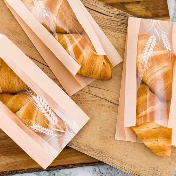 Convenient Kraft Paper Bread Bags Environmentally Friendly Kraft Bread Packaging