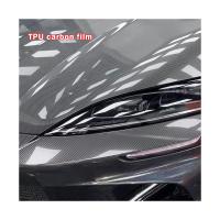 Ruloir en fibre de carbone 3D en vinyle très brillant auto-adhésif noir