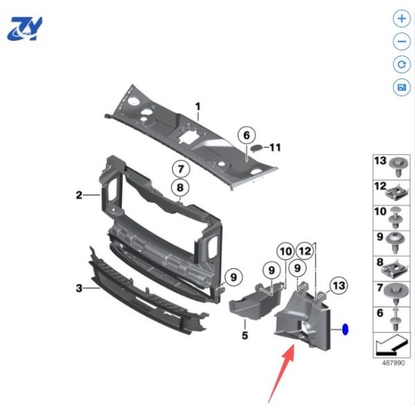 Air Duct Brake Vent Pipe For Rolls-Royce Ghost 2010-2018 51747301409 51747301410 51747301408 51747301407