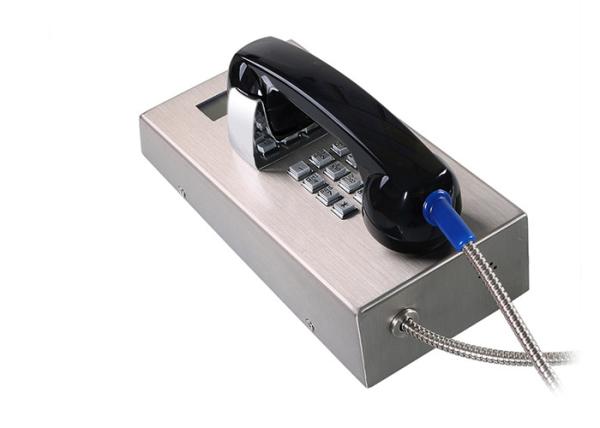 Telefone resistente do vândalo impermeável da emergência com LCD para a prisão