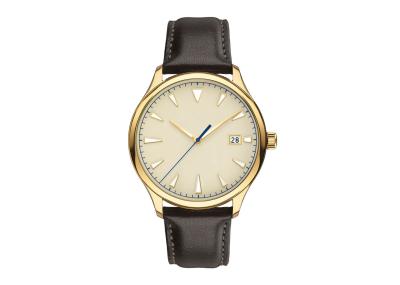 Super Swiss Luminous Leather Stainless Steel Watch , Rose Gold Waterproof Watch