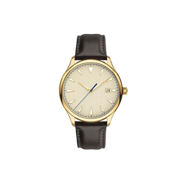 Super Swiss Luminous Leather Stainless Steel Watch , Rose Gold Waterproof Watch