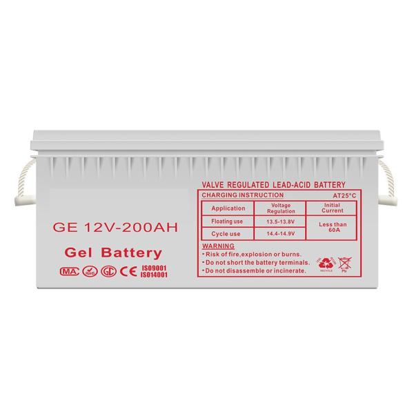 Sealed Gel Solar Battery 12V 200AH , Rechargeable Gel Battery