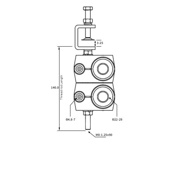Feeder Clamp 4 Way adss cable accessories CE ROHS VDE UL