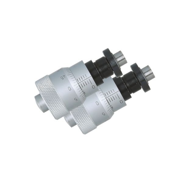 Large Diameter Thimble Micrometer Head 0-0.25 Range 0.001 Graduation ±0.0002 Accuracy Flat Face with Clamp Nut