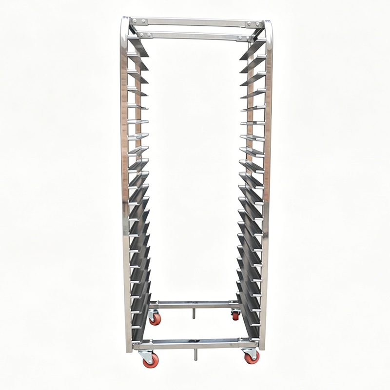 Stainless Steel Aluminium Oven Baking Tray 600 X 400 Commercial Bread Trolley Cart Shelves Bakery Rack with 20 pan