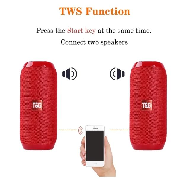 TG117 Waterproof Portable Mini Wireless Subwoofer Speakers For Outdoor Sports Party