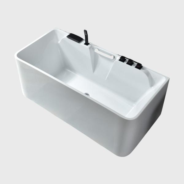 Contemporáneo 1600 mm de vuelta a la pared baño freestanding bañeras de remojo acrílico OEM
