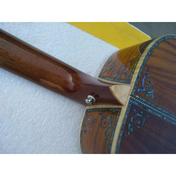 Customized acoustic guitar, 43 inch Jumbo guitar, Quilt Vine Viper red, Guitarra acustica