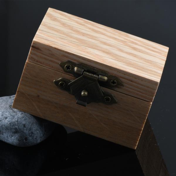 Boîte à anneaux en bois de fût de whisky personnalisable 60*40*36mm OEM/ODM