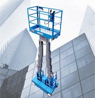 Hydraulic Electric Scissor Lift Self Propelled , Dual Mast 10m Aerial Boom Lift