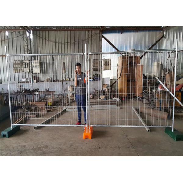 2.4мкс2.1м гальванизировали временную загородку с ногами заполненными бетоном пластиковыми