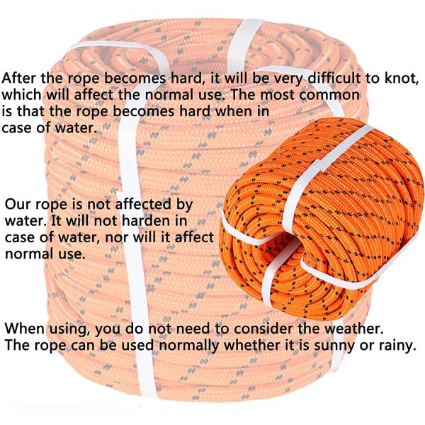 Нейлона оплетки дюйма 1/2 веревочка двойного вытягивая 150 футов веревочки полиэстера