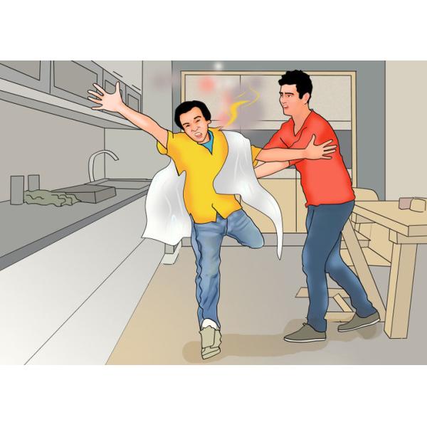 Fire Resistant Fiberglass Fire Blanket FireProof Covers White / Brown