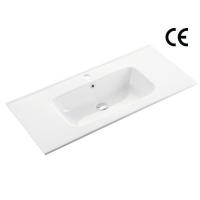 Bacia 910X460X180mm da embarcação do retângulo do dissipador do banheiro da parte superior de uma vaidade de 35 polegadas