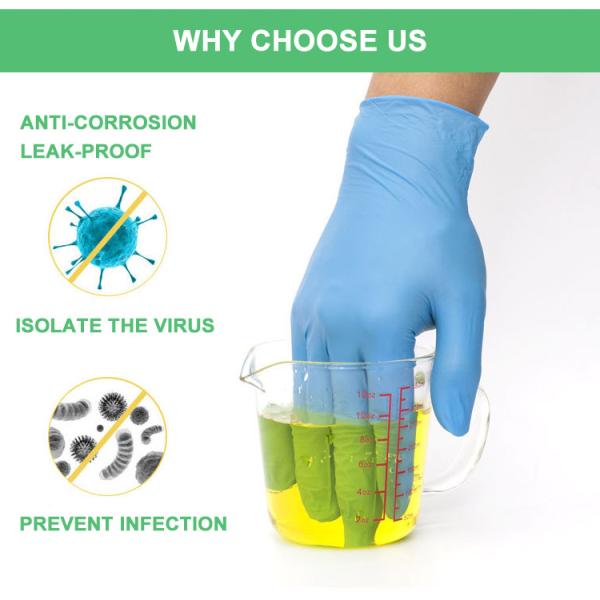 Multipurpose Anti Bacterial Surgical Medical Use Wash Examination Safety Disposable Nitrile Gloves for Hospital