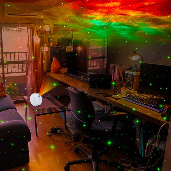 Remote Control Smart Home Galaxy Projector , ABS LED Alexa Night Light Projector