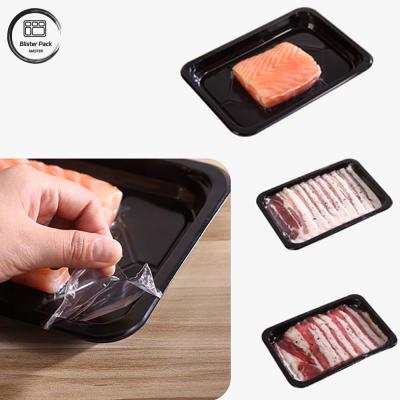 Premium Disposable  Black Plastic Meat Trays Customizable Design For Freshness Assurance