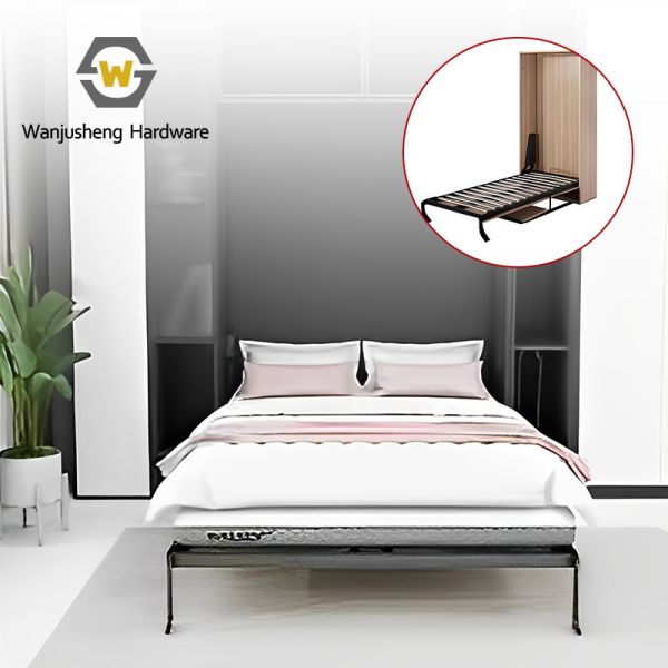 Wooden Wall Bed Foldable Horizontal Hidden Wall Bed Bedroom Furniture Murphy Modern Storage Bed