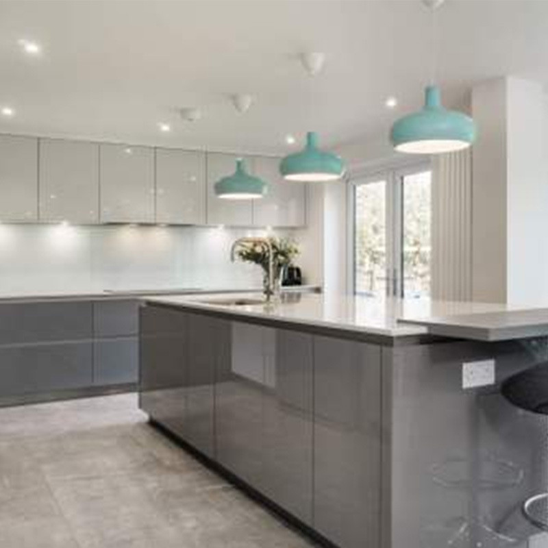 Italian Furniture Smart Kitchen Cabinets with Quartz Stone Countertop and Modular Design