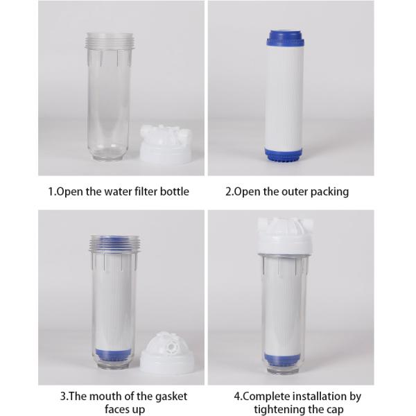 Élément de filtre à eau à charbon actif pour les bactéries et les odeurs