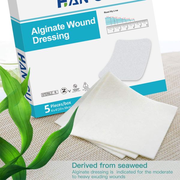 High Absorbency Calcium Alginate Dressing 10x10 For Hospital Wound Care