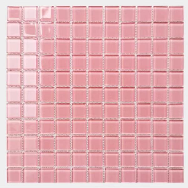 300x300mm Crystal Glass Mosaic Floor Wall Tile For Bathroom Swimming Pool Kitchen Backsplash