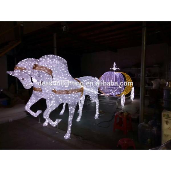 Led christmas horse carriage cinderella carriage