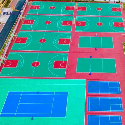Class 1 Fire Resistance Polyurethane Sport Court Pu Sports Floor For Multi Sport Facilities