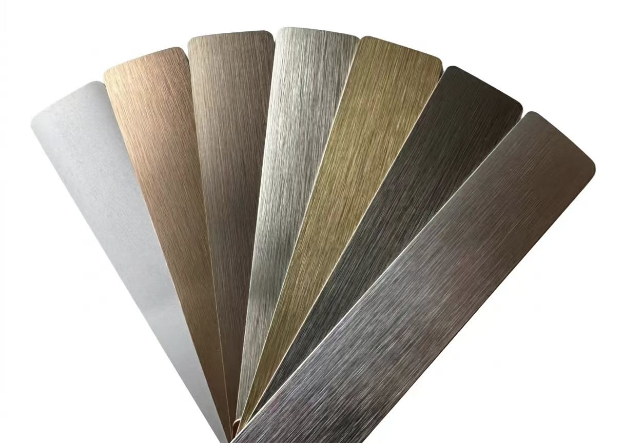 Silver Brushed Aluminium Metallic Customized PVC Edge Banding