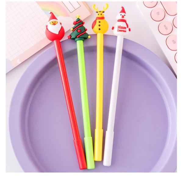 Christmas Creative Gel Ink Pen 0.5mm Santa Claus Snowman Tree Black Gel Ink Pen
