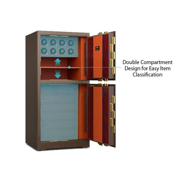 Solid Steel Large Jewelry Safe Box Luxury Watch Winder Safe With Jewelry Drawer