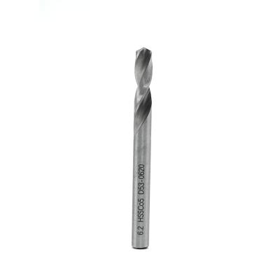 Twist drills with straight shank Short series ф 6.20х31х70 HSSCo5 Point angle 135° D53-0620 DIN1897 White oxide Fully ground