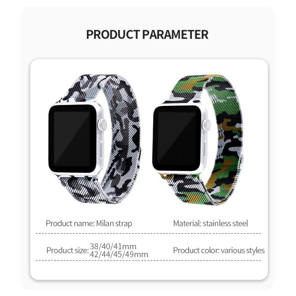 Milanese Magnetic Clasp Single-piece Stainless Steel Watch Strap