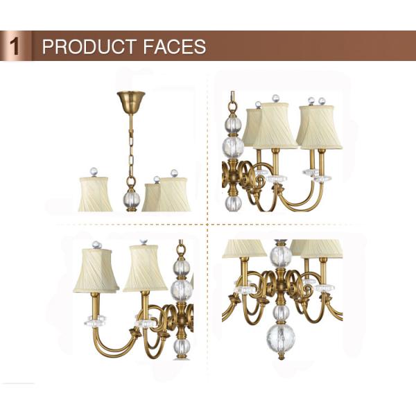 Brass candelabra chandelier for Indoor home Lighting Fixtures (WH-PC-27)