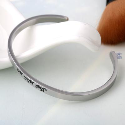 Stainless steel open bracelet, Custom Inspirational Jewelry Fashion Stainless Steel Cuff Bangle Bracelet