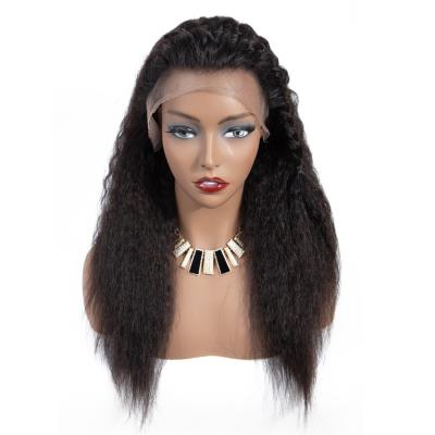 180 perucas retas do cabelo humano de Yaki do laço completo da densidade para mulheres negras