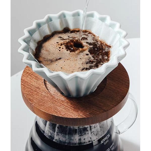 Carton de filtrage du café en papier Forme de vague Durable