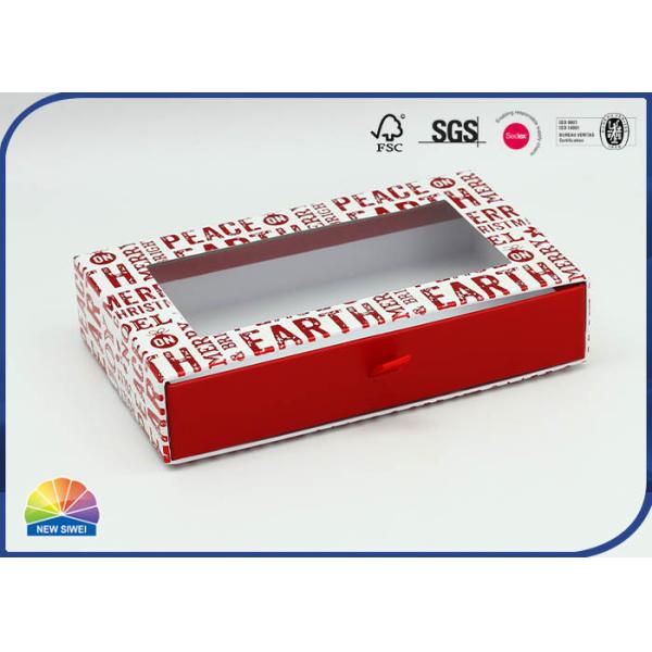 Подарочные коробки с выдвижным ящиком для прозрачного ПЭТ-окна с горячим тиснением