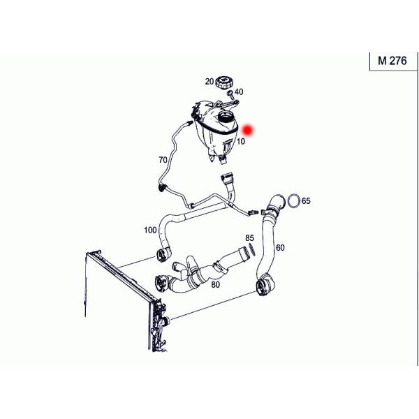 A2225000949 2105010615 Expansion Tank For MERCEDES BENZ W222 V222 X222