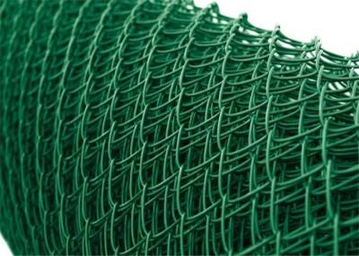 Cerca revestida do elo de corrente da barreira de segurança 2x15m vinil 2.5mm verde